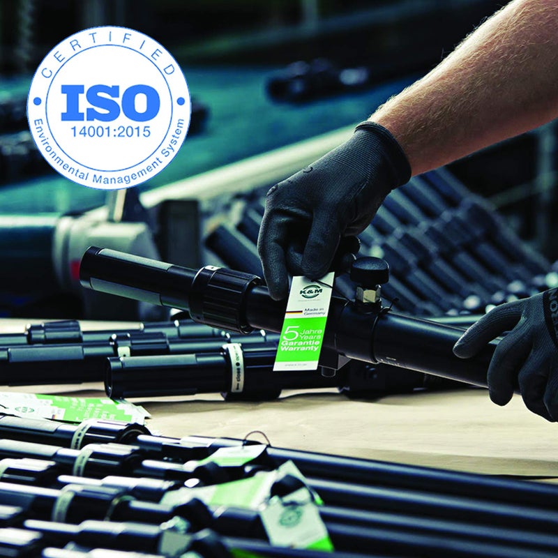 KM K&M كونيغ & ماير 23550.500.55 حامل ميكروفون | ضبط موضع قابل للتعديل لميكروفونين أو ذراعين | موصل قاعدة خيط 5/8 بوصة | خيار احترافي صنع في ألمانيا أسود - Image 2